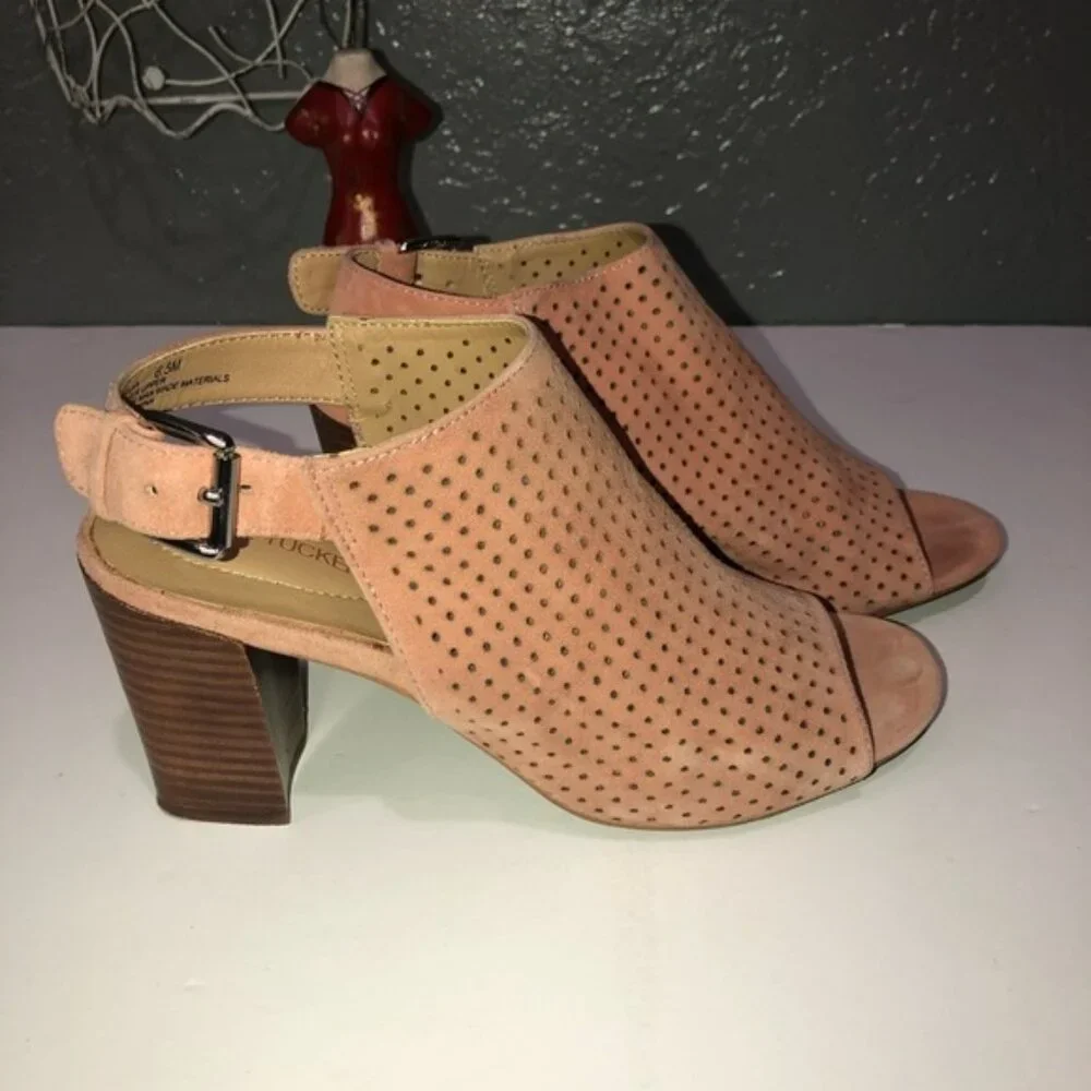 Adam Tucker perforated peep toe sandal - Picture 3 of 7